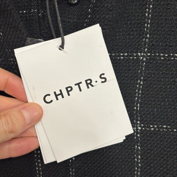 CHPTRS Oversized Keen Blouse in Black Windowpane - Size EU 34 - Picture 7 of 13